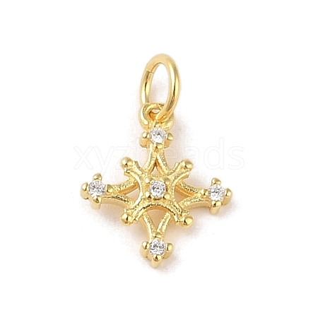 925 Sterling Silver Pave Clear Cubic Zirconia Star Charms STER-K181-01B-G-1