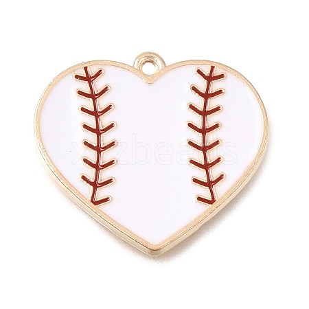 Baseball Alloy Enamel Pendants AL-CBA2166-01G-05-1