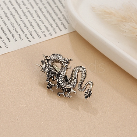 Dragon Alloy Brooch for Men PW-WG39140-09-1