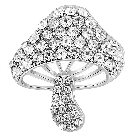 Cubic Zirconia Mushroom Brooch JBR102E-1