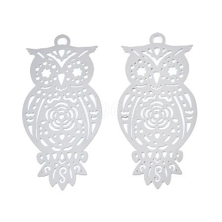 201 Stainless Steel Filigree Pendants STAS-S118-059-1