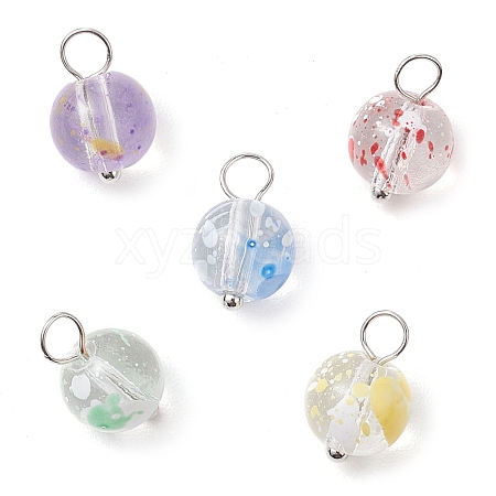 Baking Painted Glass Beads Charms PALLOY-JF03132-02-1