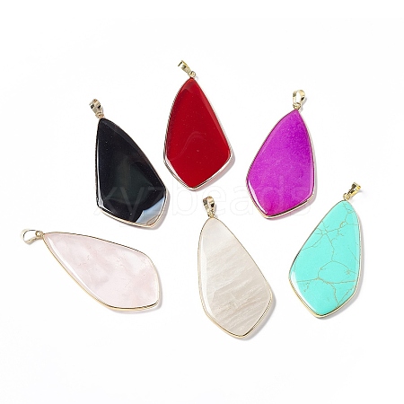 Natural & Synthetic Gemstone Big Pendants G-P491-06G-1