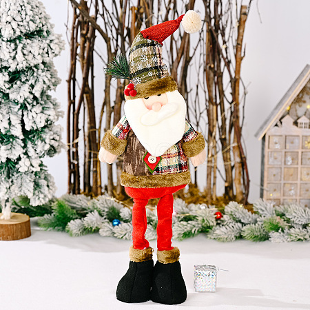 Christmas Cloth Stretchable Standing Doll Ornaments XMAS-PW0001-093A-1