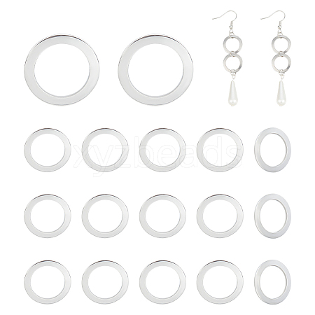 Unicraftale 304 Stainless Steel Linking Rings STAS-UN0008-59P-1