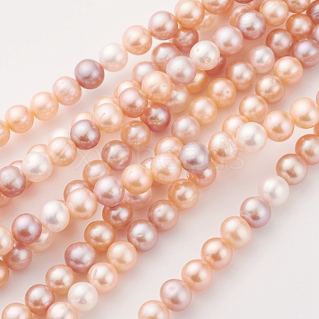 Natural Cultured Freshwater Pearl Beads Strands PEAR-G007-02-1