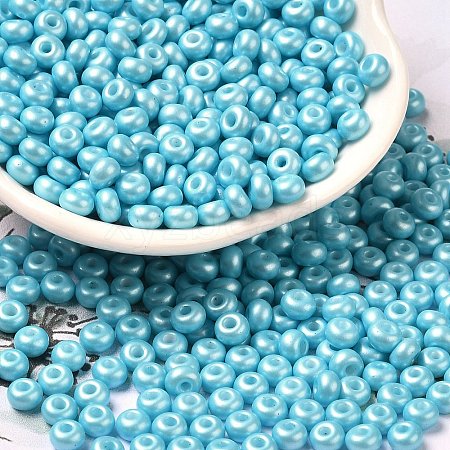 Baking Paint Luster Glass Seed Beads SEED-B001-04A-03-1