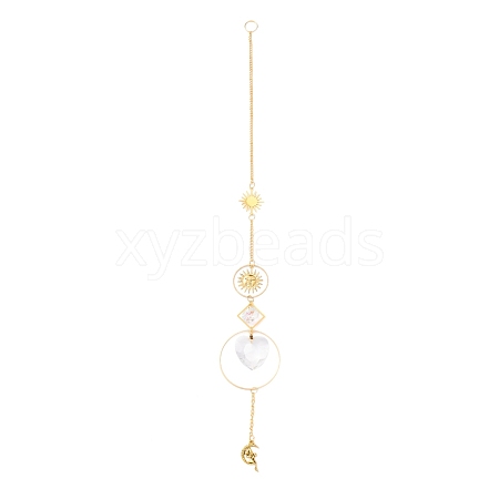 Hanging Crystal Aurora Wind Chimes HJEW-Z003-12-1