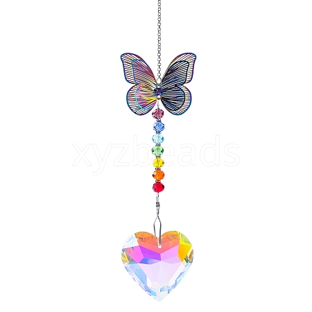 Faceted Heart Glass Suncatchers PW-WGADEF4-01-1