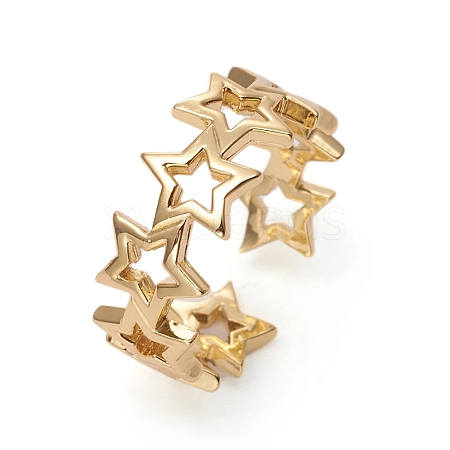 Adjustable Brass Cuff Rings X-RJEW-G105-03G-1