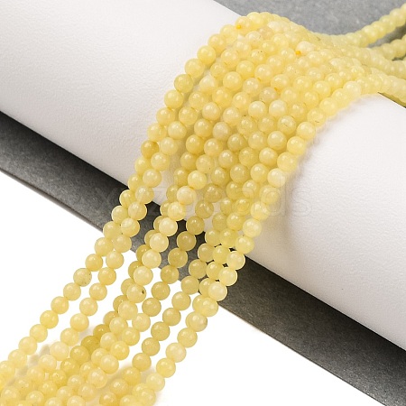 Natural Lemon Jade Bead Strands G-A130-2mm-M02-1