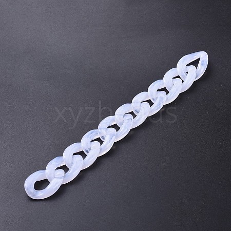 Acrylic Curb Chains X-AJEW-JB00505-06-1