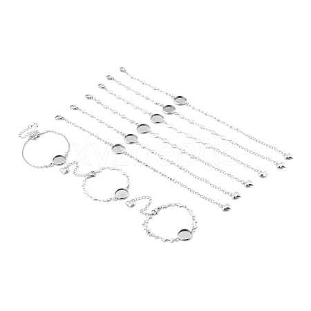 304 Stainless Steel Link Chain Bracelet Making STAS-L248-B-1