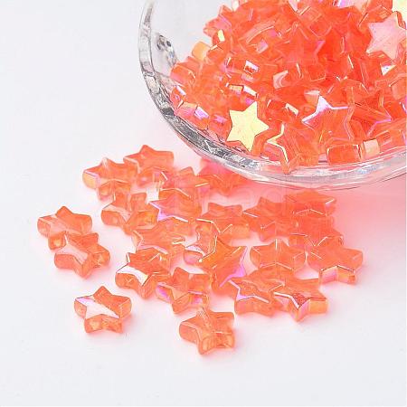 Eco-Friendly Transparent Acrylic Beads PL556-4-1