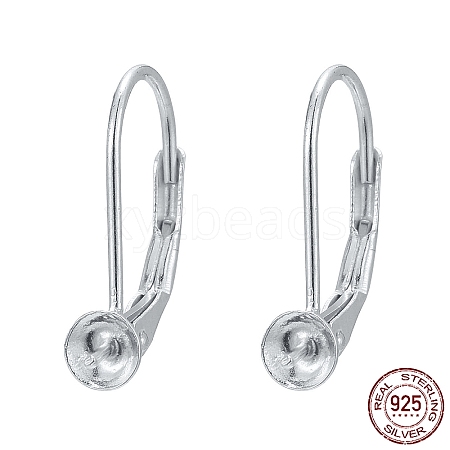925 Sterling Silver Leverback Earring Findings STER-I014-13S-1