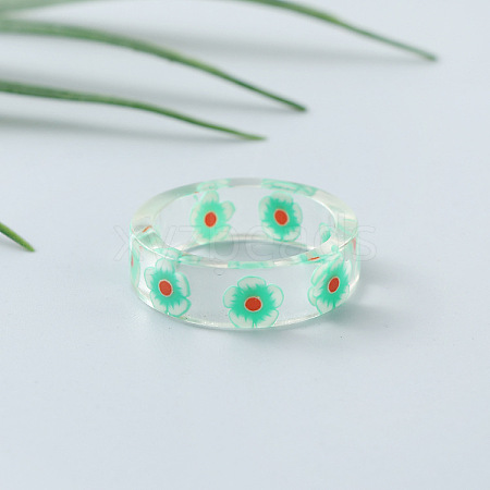 Transparent Resin Finger Rings for Women WG107A9-16-1