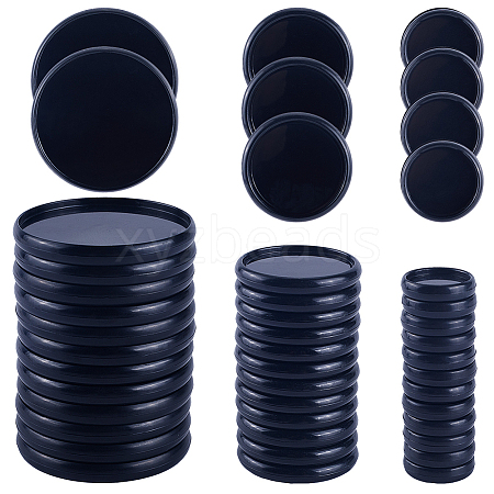 36Pcs 3 Styles Plastic Loose Leaf Ring Round Binder Discs DIY-CP0010-96B-1