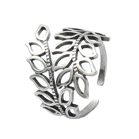 304 Stainless Steel Cuff Rings RJEW-M019-17P-1