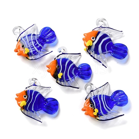 Handmade Lampwork Pendants LAMP-S068-09A-1