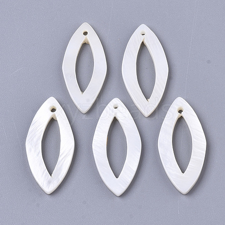 Natural Freshwater Shell Pendants SHEL-N026-24-1