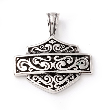 Tibetan Style 304 Stainless Steel Pendants STAS-P305-54AS-1