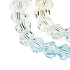 Gradient Color Baking Paint Glass Bead Strands X1-DGLA-A039-T4mm-A012-3