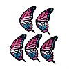 Computerized Embroidery Cloth Butterfly Wing Shoe Lace Charm Decoration(Right) AJEW-WH0277-37A-01-2