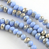 Electroplate Glass Faceted Rondelle Bead Strands X-EGLA-Q056-8mm-10-1