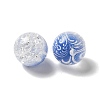 Duotone Spray Painted Crackle Acrylic Beads OACR-G029-02H-2