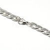 Fashionable 304 Stainless Steel Curb Chain/Twisted Chain Necklaces STAS-A028-N126P-3