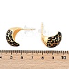 Brass Enamel Stud Earrings EJEW-P301-12G-5