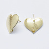 Brass Stud Earring Findings X-KK-G331-27G-NF-2