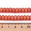 Opaque Spray Painted Glass Beads GLAA-ZX008-8mm-18E-4