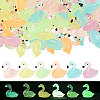 60Pcs 6 Colors Luminous Resin Flamingo Shape Display Ornaments DJEW-CA0001-53-1
