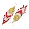 Bohemian Style TOHO Round Seed Tassel Dangle Earrings EJEW-MZ00153-4