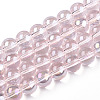 Electroplate Transparent Glass Beads Strands X-GLAA-T032-T8mm-AB10-1