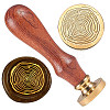 Tree Rings Brass Sealing Wax Stamp Head AJEW-WH0208-901-1