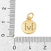 Brass Micro Pave Clear Cubic Zirconia Charms CU-CBA56CE-12G-M-3