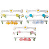 3Pcs 3 Colors Acrylic Charms Bracelets Sets for Women BJEW-TA00577-3