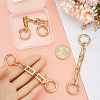 3Pcs Alloy Rectangle Link Bag Extender Chains PURS-BBC0001-05-3