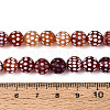 Tibetan Style Natural Agate dZi Beads Strands G-T144-36A-02-4