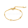 Titanium Steel Beaded Snake Chain Bracelets for Women AF2713-1-3