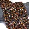 Dyed Natural Red Tiger Eye Beads Strands G-K389-A05-01-2