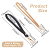 WADORN 2Pcs 2 Style Wristlet Bag Straps DIY-WR0003-05G-2