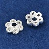 Brass Micro Pave Clear Cubic Zirconia Bead Caps KK-I719-07S-2