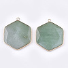 Natural Green Aventurine Pendants G-T112-19B-2