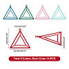 Unicraftale 70Pcs 5 Colors 430 Stainless Steel Filigree Pendants STAS-UN0026-99-5