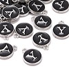Platinum Plated Alloy Charms LS-ENAM-S118-02Y-P-4