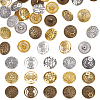 60Pcs 15 Styles 1-Hole Alloy Shank Buttons BUTT-WR0001-37-1