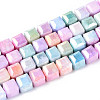 Anti-Tarnish Electroplate Glass Beads Strands GLAA-T025-8mm-10A-1